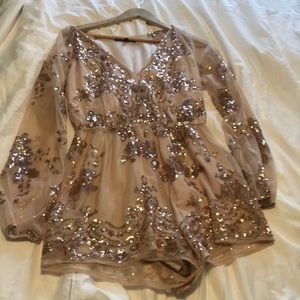 Seven sisters sequin romper